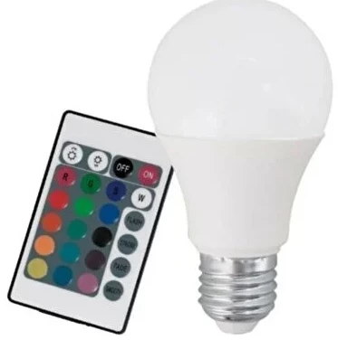 RGB Led Ampul 9 W E27 810 Lümen Renkli Kumandalı Heroled - 2