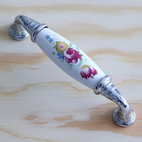 Gerçek Porselen Mobilya Mutfak Çekmece Dolap Kapak Dolabı Kulbu Kulpu Kulpları Beyaz (96 MM-9.6 CM) - 6