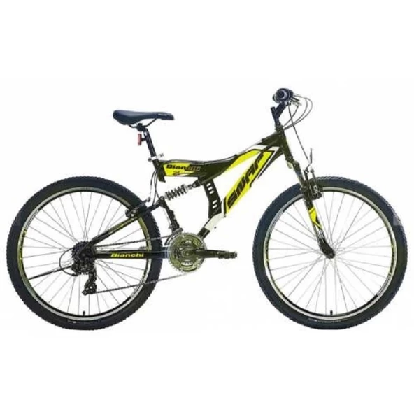 Bianchi Snap V Fren 21 Vites Çift Amortisörlü 26 Jant Dağ Bisikleti Siyah Sarı
