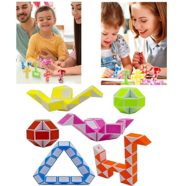 24 PARÇA MAGİC SNAKE RUBİK YILAN ZEKA KÜPÜ MİNİ BOY - 4