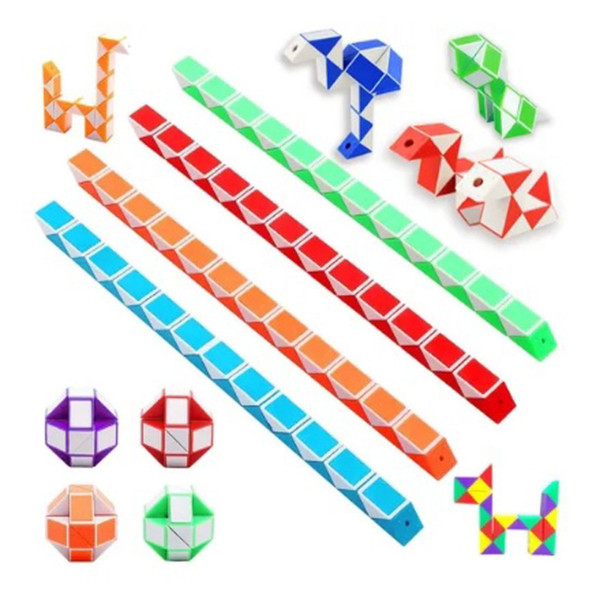 24 PARÇA MAGİC SNAKE RUBİK YILAN ZEKA KÜPÜ MİNİ BOY - 5