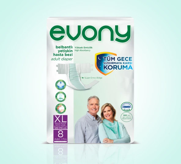 Evony Belbantlı Hasta Bezi Xl Beden 8x3 24 Adet