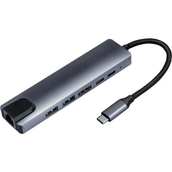 SENSEI TYPE-C 6IN1 HDMI COK FONKSIYONLU USB 3.0 DOCK STATION