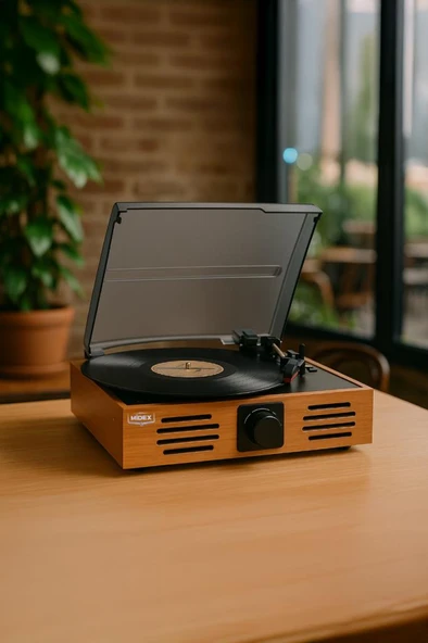 Midex MTX-106OR Nostaljik Retro Pikap Plak Çalar (Bluetooth Aux Hoparlörlü 3 Devir) İğne Dahil ürün görseli 1