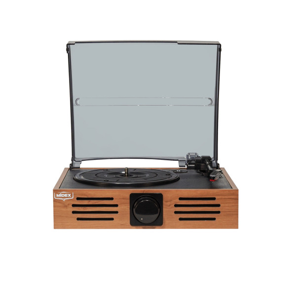 Midex MTX-106OR Nostaljik Retro Pikap Plak Çalar (Bluetooth Aux Hoparlörlü 3 Devir) İğne Dahil - 4