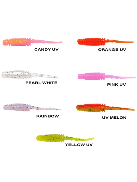 Ryuji Rock Worm 4cm Kokulu Silikon Yem 12 Adet - Resim 2