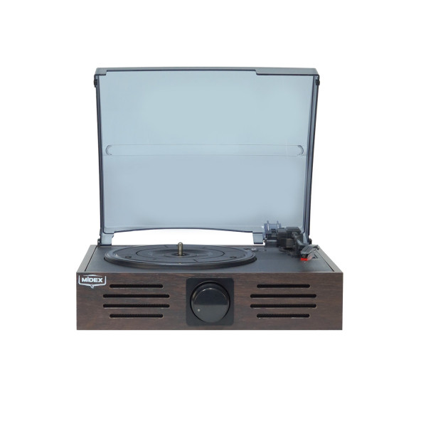 Midex MTX-106BN Nostaljik Retro Pikap Plak Çalar (Bluetooth Aux Hoparlörlü 3 Devir) İğne Dahil - 3