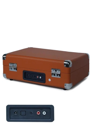 Midex Mtx-101OR Nostaljik Retro Pikap Plak Çalar (Şarjlı Bluetooth Aux Hoparlörlü 3 Devir) İğne Dahil - Resim 4