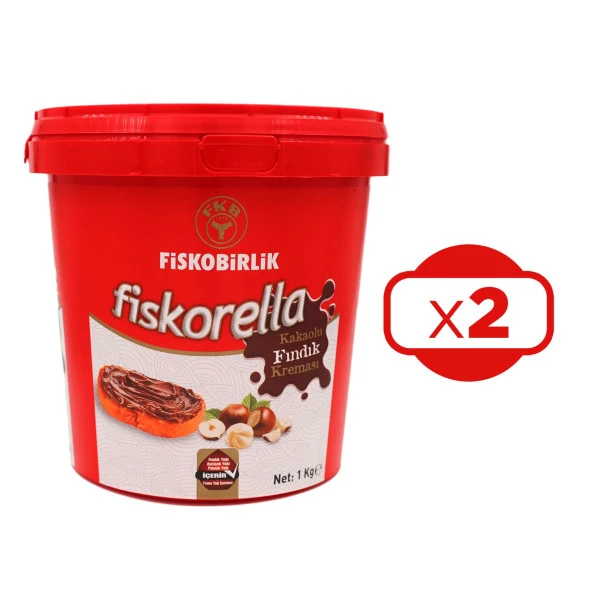 Fiskobirlik Fiskorella Kakaolu Fındık Kreması 1 kg 2 li - 2