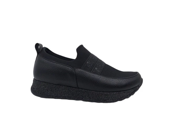 Zerhan 510 Kadın Siyah Günlük Kullanım Loafer Ayakkabı
