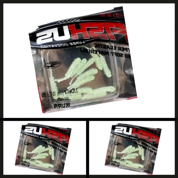 Uyguna-Yakala Fııu-3503 10'lu Fishus Soft Yem 3.5 Cm-YEM.503 ürün görseli