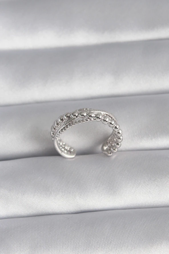 Pirinç Gümüş Renk Kadın Yüzük ürün görseli