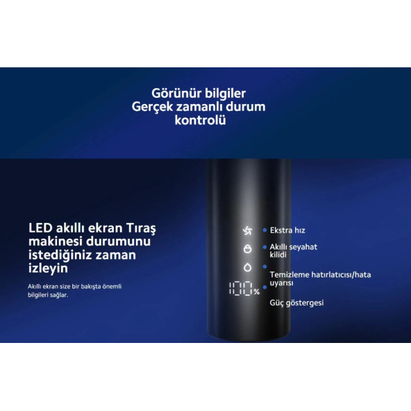 Xiaomi Electric Shaver S301 Traş Makinesi (Islak & Kuru )  - Kutusuz ( Şarj Kablosu ve Adaptör Dahildir ) - 3