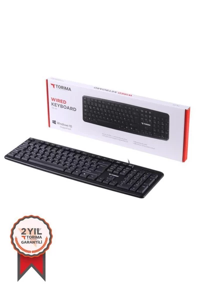 Torima TK-01 Kablolu Standart Q Klavye Siyah - Resim 2