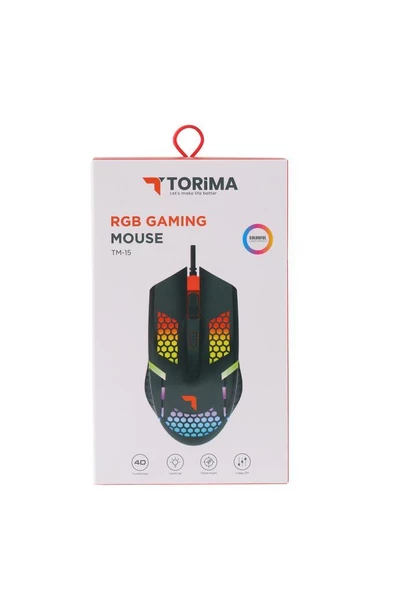 Torima TM-15 USB RGB Aydınlatmalı Gaming Oyuncu Mouse Beyaz - Resim 4