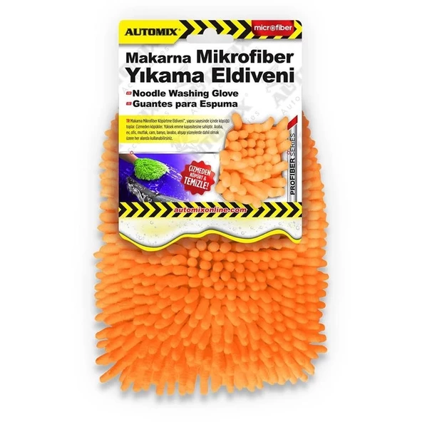 AUTOMİX MAKARNA MİKROFİBER YIKAMA ELDİVEN