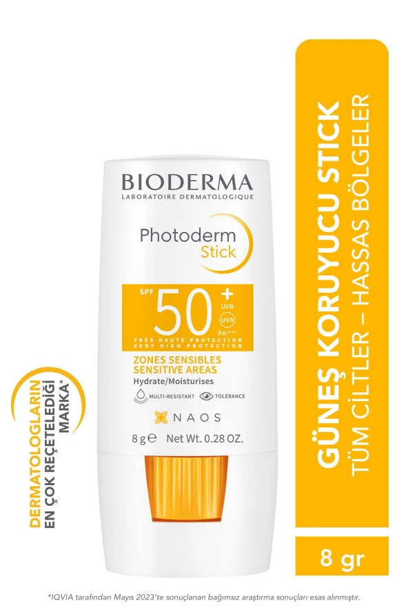 BIODERMA Photoderm Stick SPF50+ Göz Çevresi, Dudak, Hassas Bölgeler Yüksek Korumalı Stick Güneş Koruyucu 8 gr 3701129804438