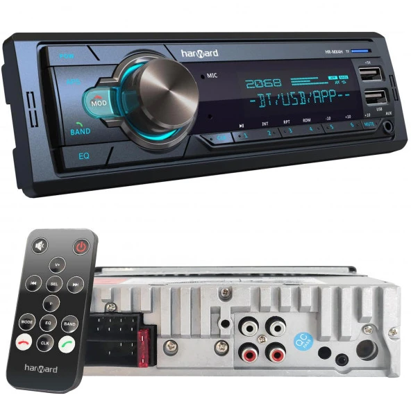 HARWARD HR-MX4H Oto Teyp 4X50 Watt Bluetooth Mobil Aplikasyon 2xUsb Sd Fm Aux