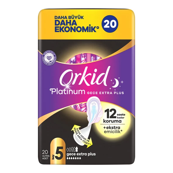 Orkid Platinum Gece Extra Plus Ped 20x6 120 Adet - 2