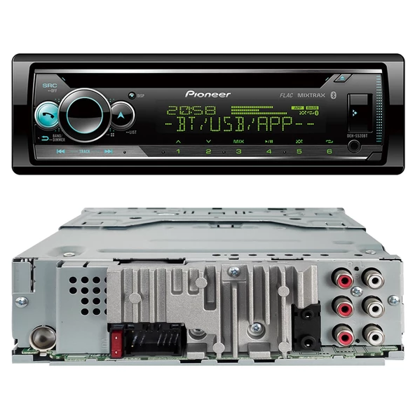 PIONEER DEH-S520BT Oto Teyp 4X50 Watt Bluetooth Mobil Aplikasyon Dvd Usb Fm Aux
