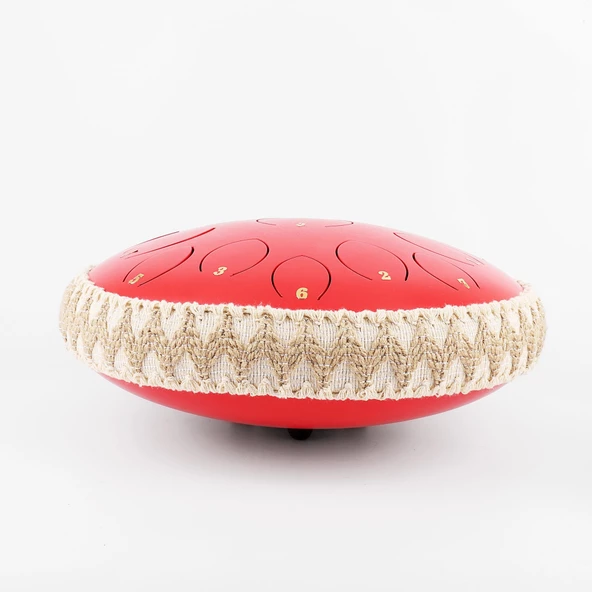 Jwin JTN-1415 14 Inç 15 Ses Ton Çelik Handpan Tongue Drum Davulu - Kırmızı - 3