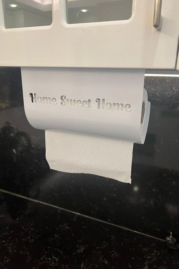 Home Sweet Home Temalı Beyaz Kağıt Rulo Havluluk - 5