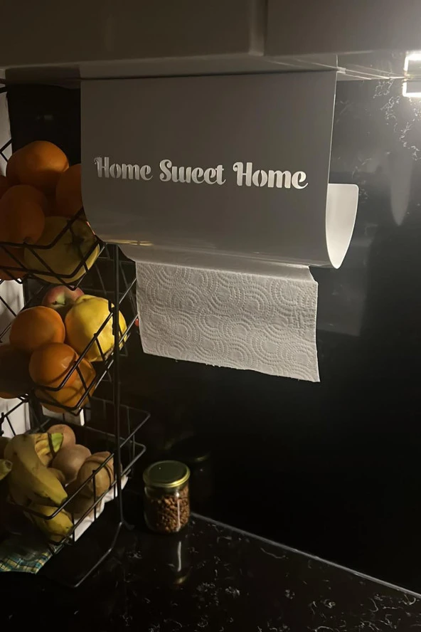 Home Sweet Home Temalı Beyaz Kağıt Rulo Havluluk - 7