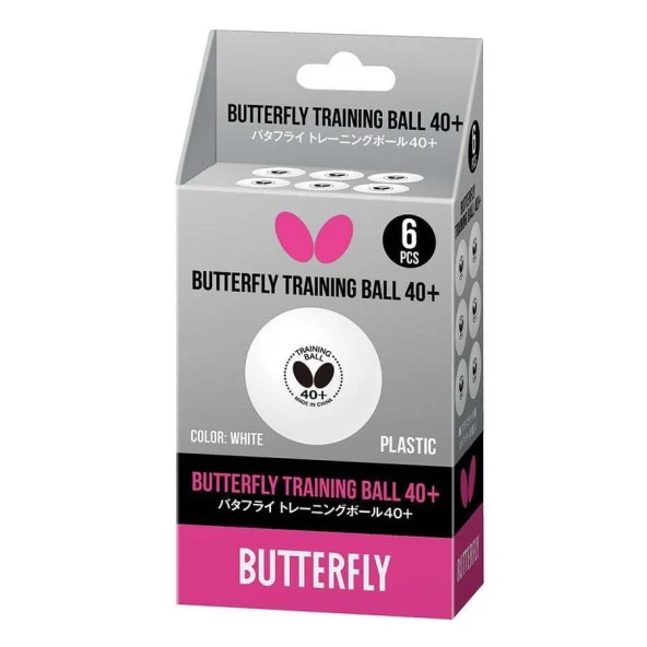 Butterfly BTF Training Ball 40+ White 6er Masa Tenisi Topu 7250730140