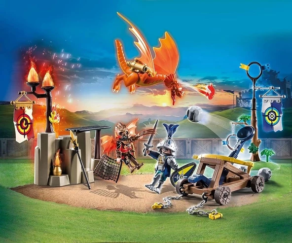 PLAYMOBIL Novelmore 71210 Novelmore ve Burnham Raiders - Turnuva sahası, 4 yaşından büyük çocuklar için oyuncak - 3