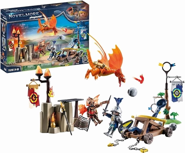 PLAYMOBIL Novelmore 71210 Novelmore ve Burnham Raiders - Turnuva sahası, 4 yaşından büyük çocuklar için oyuncak