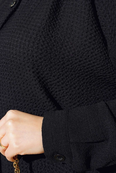 Kareli İkili Takım Siyah - Resim 4