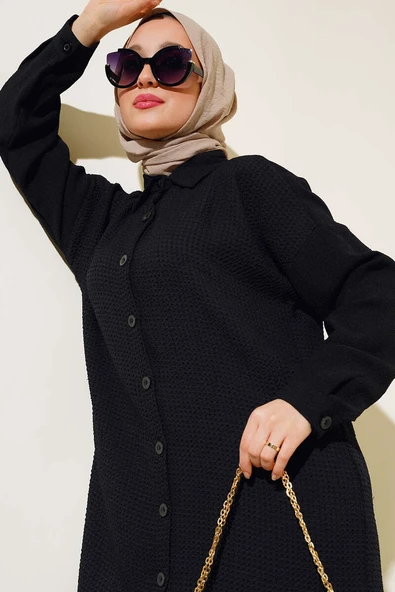 Kareli İkili Takım Siyah - Resim 2