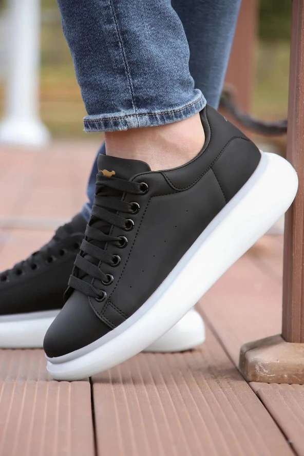 Fort Cheta Madrıd 150 Siyah Beyaz Memory Foam Taban Unisex Sneaker Ayakkabı - Resim 3