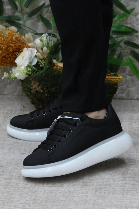 Fort Cheta Madrıd 150 Siyah Beyaz Memory Foam Taban Unisex Sneaker Ayakkabı - Resim 5