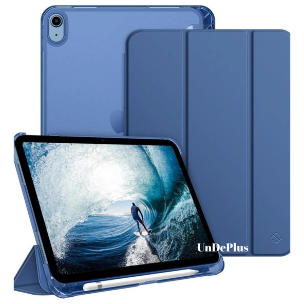 Apple iPad Air 11inç M2/M3 Air 4/5.Nesil 10.9 Kılıf PU Deri Smart Standlı Case 2025-2024 Flip - 7