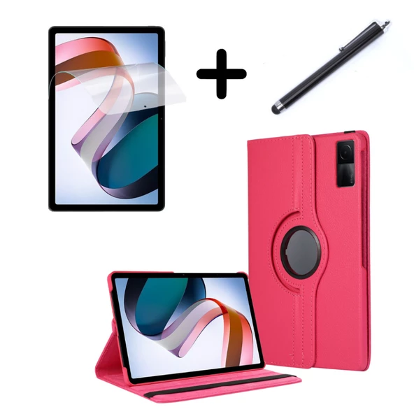 Xiaomi Redmi Pad 10.61inç 2022 Kılıf Dönen Tablet Kilifi Ekran Koruyucu+Kalem - 9