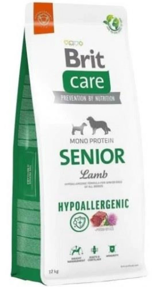 Brit Care Hypo-Allergenic Kuzulu ve Pirinçli Tüm Irklar İçin Yaşlı Köpek Maması 12kg