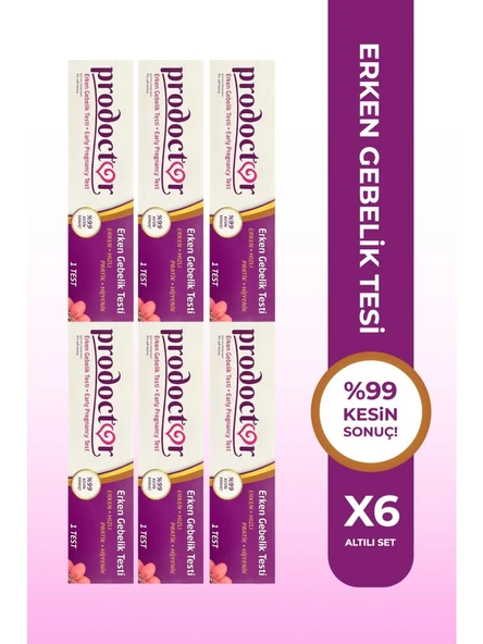 Prodoctor Pratik Erken Gebelik Testi 6'Lı PAKET (SKT:01/2027) ürün görseli 1