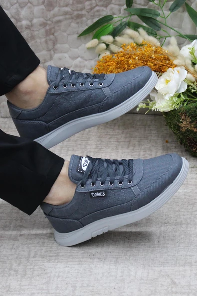 Fort Dks 2038 Füme Hafif Rahat Keten Sneaker Erkek Ayakkabı - Resim 5