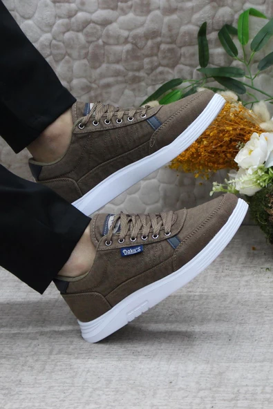 Fort Dks 2038 Vizon Hafif Rahat Keten Sneaker Erkek Ayakkabı - 5