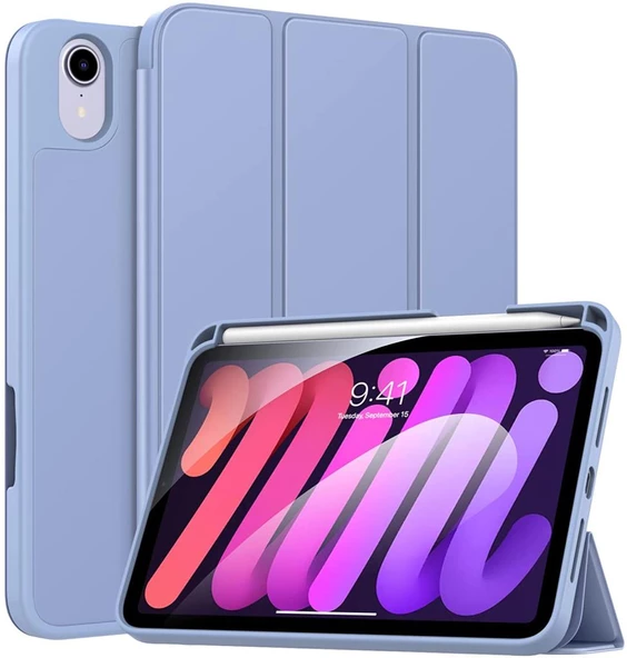 Apple iPad Mini 7 (A17 Pro) Mini 6 Kılıf Kalem Bölmeli Smart Case 2021-2024 - 11