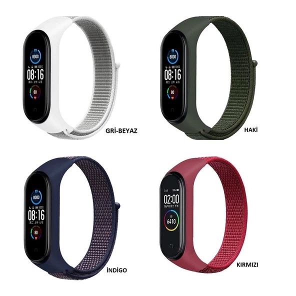 Xiaomi Mi Band 7 (Band 6 ve 5 Uyumlu) Kordon Hasır Kordon - 6