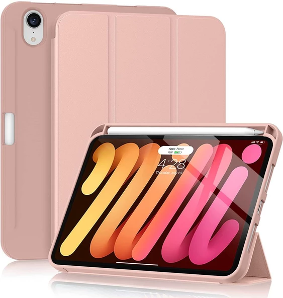 Apple iPad Mini 7 (A17 Pro) Mini 6 Kılıf Kalem Bölmeli Smart Case 2021-2024 - 7