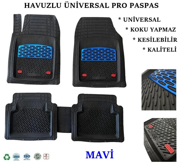 Kia Sorento 2010 4d Havuzlu Üniversal Yeni Nesil Pro Paspas Siyah - Mavi