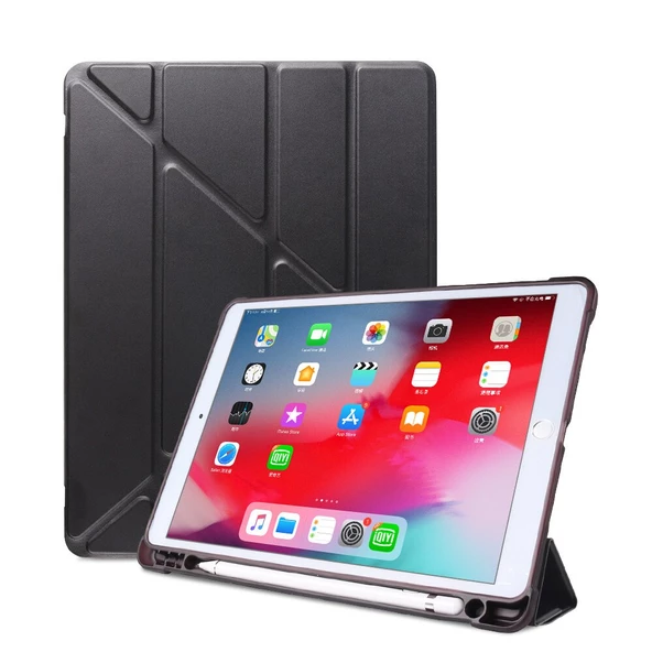 Apple iPad Pro 10.5 Kılıf Kalem Bölmeli Trifolding Case A1701 A1709 A1852 - 9