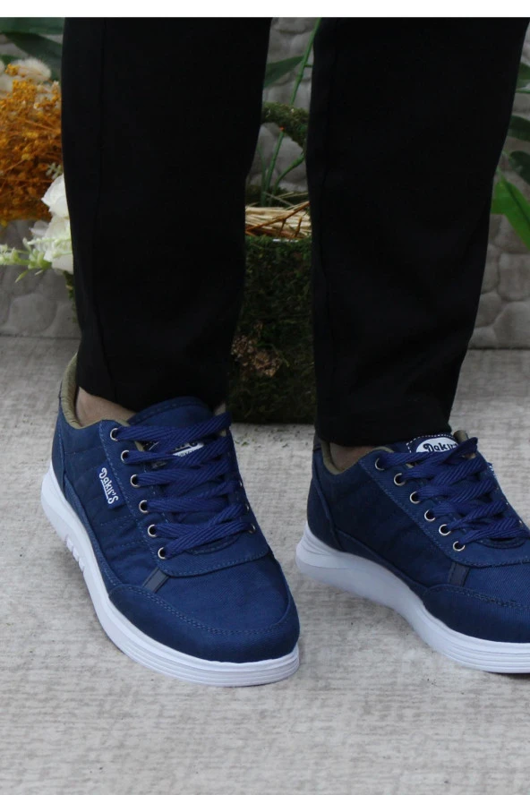 Fort Dks 2038 Mavi Hafif Rahat Keten Sneaker Erkek Ayakkabı - Resim 2