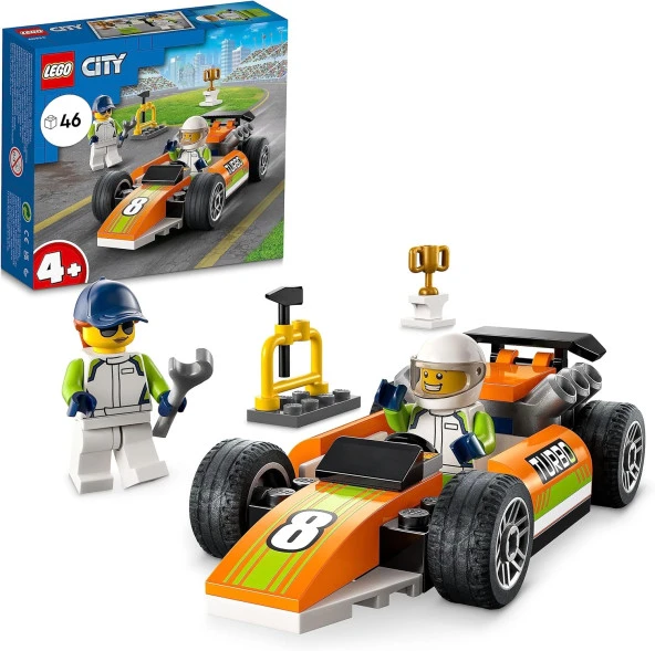 LEGO 60322 City Yarış Arabası  Çocuklar İçin Tasarlanmış Oyuncak Yapım Seti