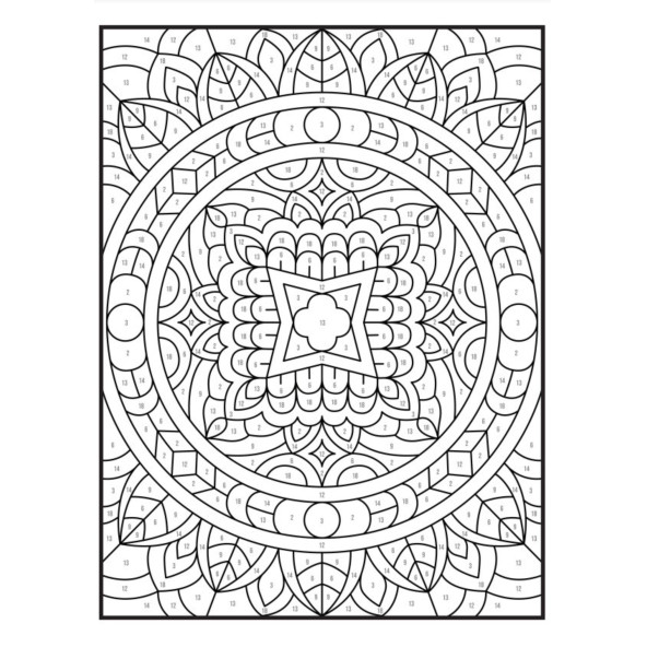 Sayılarla MANDALA Süper Boyama Kitabı (100 TAM Sayfa Boyama) - 4