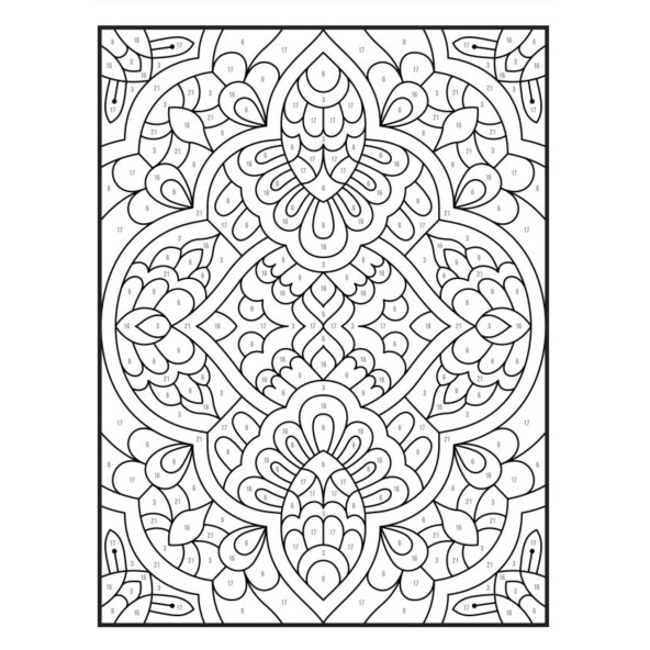 Sayılarla MANDALA Süper Boyama Kitabı (100 TAM Sayfa Boyama) - 5