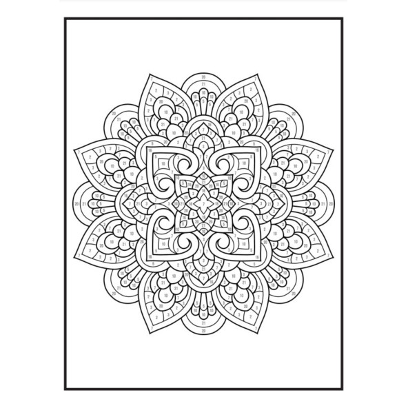 Sayılarla MANDALA Süper Boyama Kitabı (100 TAM Sayfa Boyama) - 6